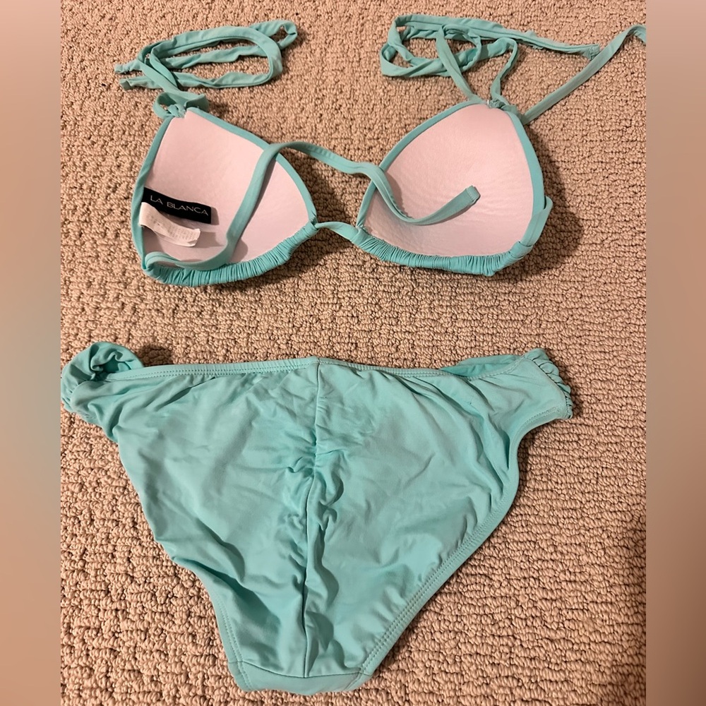Teal La blanca bikini set